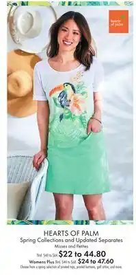 Boscov's Hearts of palm spring collections and updated separates offer