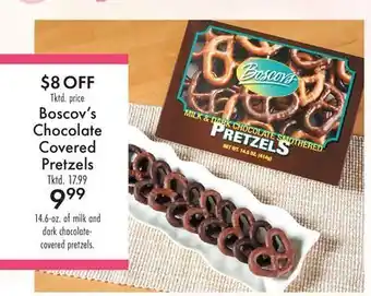 Boscov's Boscov's chocolate covered pretzels offer