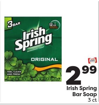 Weis Markets Irish spring bar soap offer