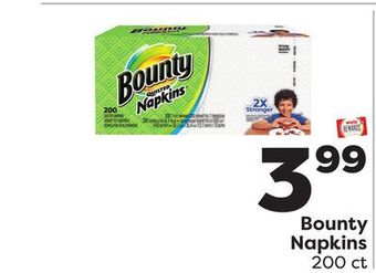 Weis Markets Bounty napkins offer
