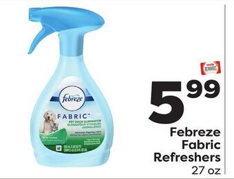 Weis Markets Febreze fabric refreshers offer