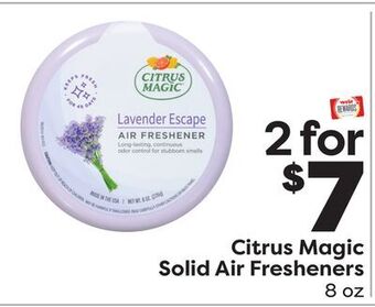 Weis Markets Citrus magic solid air fresheners offer