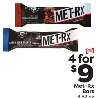 Weis Markets Met-rx bars offer
