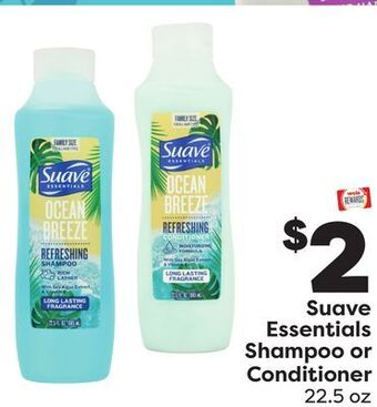Weis Markets Suave essentials shampoo or conditioner offer
