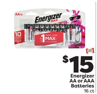 Weis Markets Energizer aa or aaa batteries offer