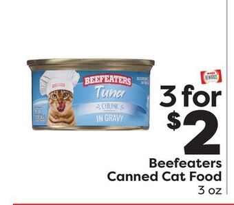 Weis Markets Beefeaters canned cat food offer