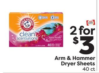 Weis Markets Arm & hammer dryer sheets offer