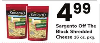 ACME Sargento off the block shredded cheese offer