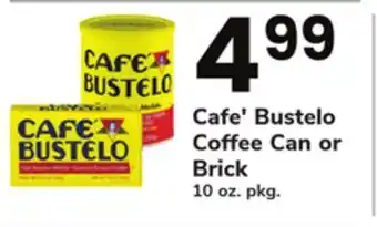 ACME Cafe' bustelo coffee can or brick offer
