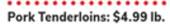 ACME Pork tenderloins offer