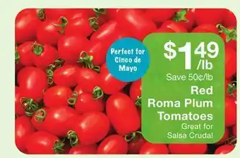 Fairway Store Market Red roma plum tomatoes offer