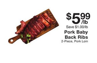 Fairway Store Market Pork baby back ribs offer
