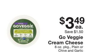 Fairway Store Market Go veggie cream cheese offer