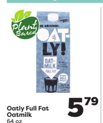 Weis Markets Oatly full fat oatmilk offer