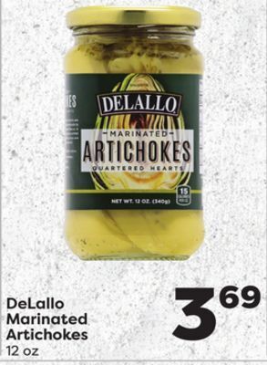 Weis Markets Delallo marinated artichokes offer