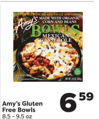 Weis Markets Amy's gluten free bowls offer