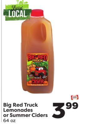 Weis Markets Big red truck lemonades or summer ciders offer