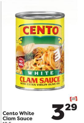 Weis Markets Cento white clam sauce offer