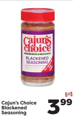 Weis Markets Cajun's choice blackened seasoning offer