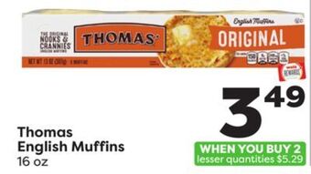 Weis Markets Thomas english muffins offer