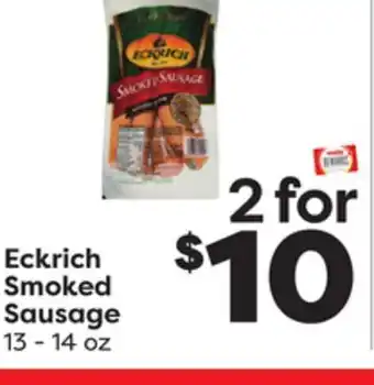 Weis Markets Eckrich smoked sausage offer