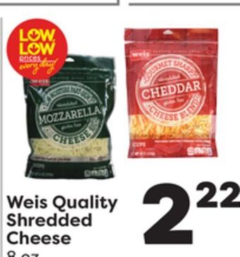 Weis Markets Weis quality shredded cheese offer