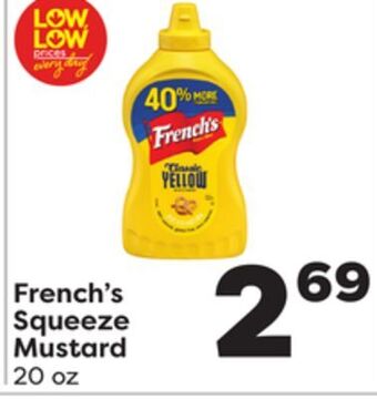 Weis Markets French's squeeze mustard offer