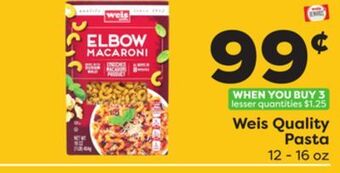 Weis Markets Weis quality pasta offer