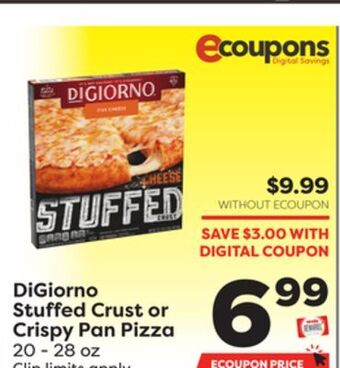 Weis Markets Digiorno stuffed crust or crispy pan pizza offer
