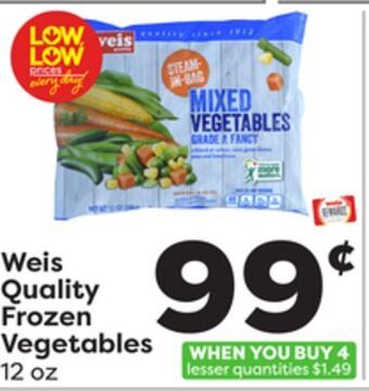 Weis Markets Weis quality frozen vegetables offer