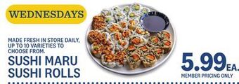 Kings Food Markets Sushi maru sushi rolls offer