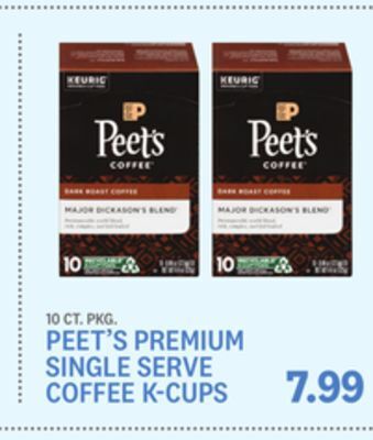 Kings Food Markets Peet's premium single serve coffee k-cups offer