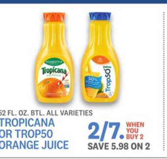 Kings Food Markets Tropicana or trop50 orange juice offer
