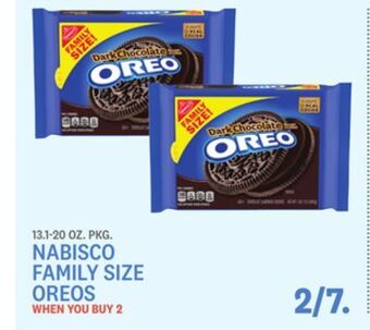 Kings Food Markets Nabisco family size oreos offer