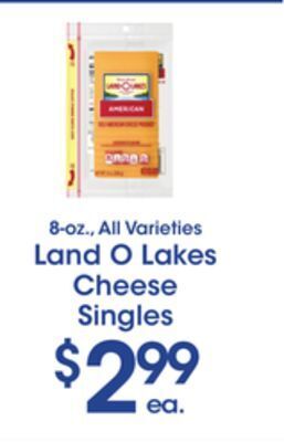 Price Rite Land o lakes cheese singles offer