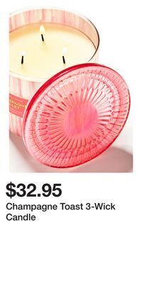 Bath & Body Works Champagne toast 3-wick candle offer