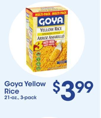 Price Rite Goya yellow rice offer