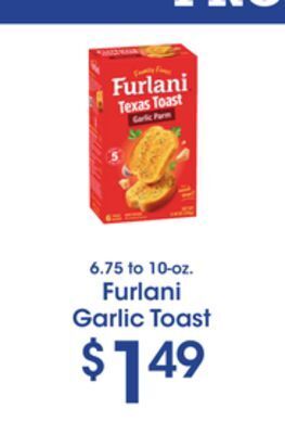 Price Rite Furlani garlic toast offer