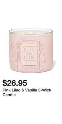 Bath & Body Works Pink lilac & vanilla 3-wick candle offer