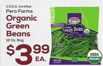 DeCicco & Sons Pero farms organic green beans offer
