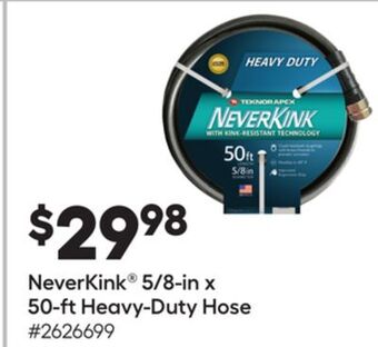 Lowe's Neverkink® 5/8-in x 50-ft heavy-duty hose offer