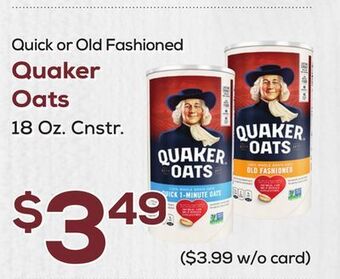 DeCicco & Sons Quaker oats offer
