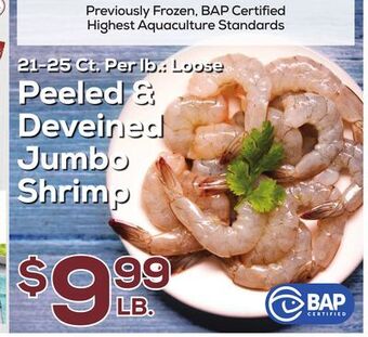 DeCicco & Sons Peeled & deveined jumbo shrimp offer
