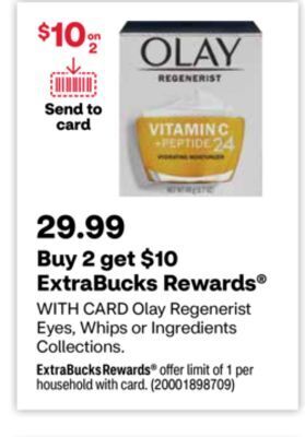 CVS Olay regenerist eyes, whips or ingredients collections offer