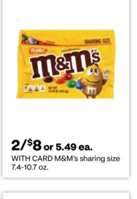 CVS M & m' s sharing size 7.4-10.7 oz. offer