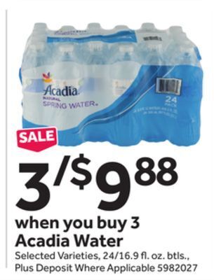 Stop&Shop Acadia water offer