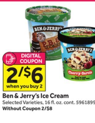 Stop&Shop Ben & jerry's ice cream offer