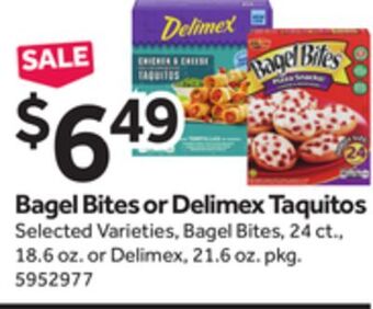 Stop&Shop Bagel bites or delimex taquitos offer
