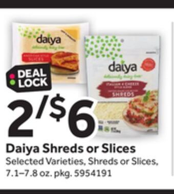 Stop&Shop Daiya shreds or slices offer