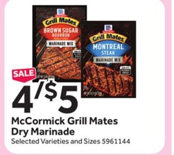 Stop&Shop Mccormick grill mates dry marinade offer
